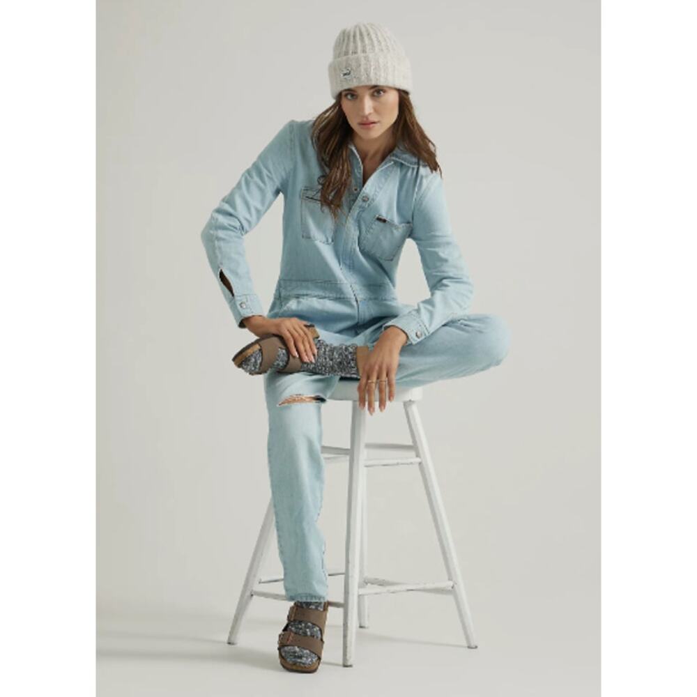 Lee Jeans Women's Blue Vintage Modern Union-alls NWT Size Small $158 Barely Blue - Picture 2 of 3